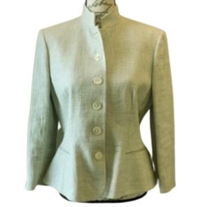 NWT Ralph Lauren linen peplum jacket blazer 10